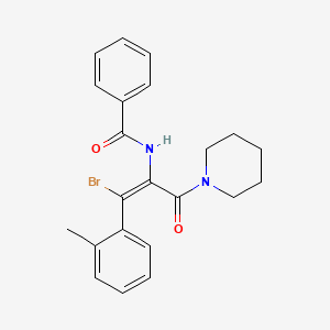 (Z)-N-(1-Bromo-3-oxo-3-(piperidin-1-yl)-1-(o-tolyl)prop-1-en-2-yl)benzamide