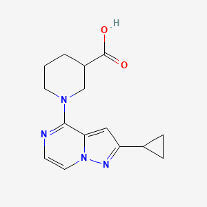 1-(2-Cyclopropylpyrazolo[1,5-a]pyrazin-4-yl)piperidine-3-carboxylic acid