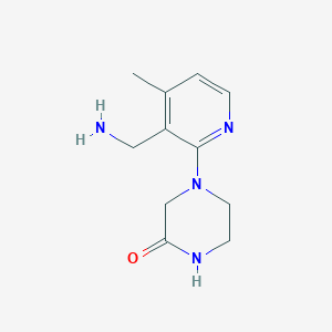 4-(3-(Aminomethyl)-4-methylpyridin-2-yl)piperazin-2-one