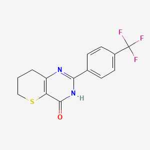 2-(4-(Trifluoromethyl)phenyl)-7,8-dihydro-3H-thiopyrano[3,2-D]pyrimidin-4(6H)-one