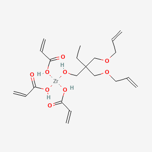 molecular formula C21H34O9Z B1177932 Zirconium, [2,2-bis[(2-propenyloxy-kappaO)methyl]-1-butanolato-kappaO]tris(2-propenoato-kappaO)- CAS No. 146987-99-7