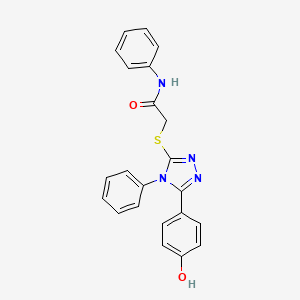 2-((5-(4-Hydroxyphenyl)-4-phenyl-4H-1,2,4-triazol-3-yl)thio)-N-phenylacetamide