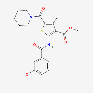 Methyl 2-(3-methoxybenzamido)-4-methyl-5-(piperidine-1-carbonyl)thiophene-3-carboxylate