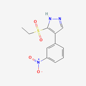 3-(Ethylsulfonyl)-4-(3-nitrophenyl)-1H-pyrazole