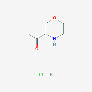 molecular formula C6H12ClNO2 B11779984 1-(Morpholin-3-yl)ethanone hydrochloride 