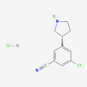 (R)-3-Chloro-5-(pyrrolidin-3-yl)benzonitrile hydrochloride