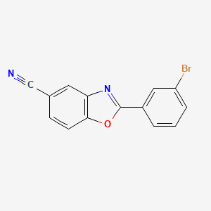 molecular formula C14H7BrN2O B11780026 2-(3-Bromophenyl)benzo[d]oxazole-5-carbonitrile 