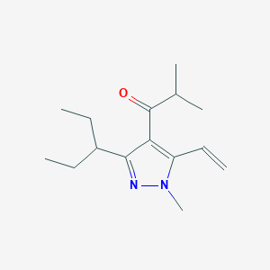 2-Methyl-1-(1-methyl-3-(pentan-3-yl)-5-vinyl-1H-pyrazol-4-yl)propan-1-one