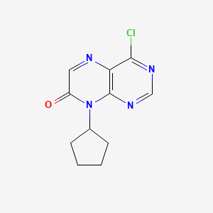 molecular formula C11H11ClN4O B11780048 4-Chloro-8-cyclopentylpteridin-7(8H)-one 