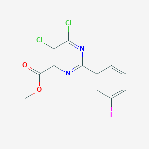 Ethyl 5,6-dichloro-2-(3-iodophenyl)pyrimidine-4-carboxylate