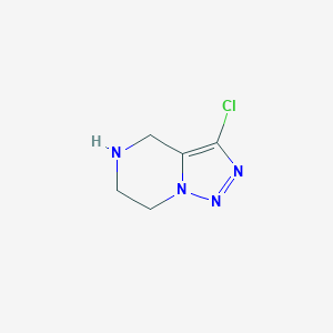 molecular formula C5H7ClN4 B11780095 3-Chloro-4,5,6,7-tetrahydro-[1,2,3]triazolo[1,5-a]pyrazine 