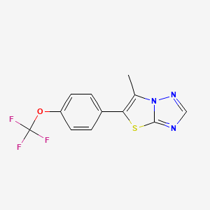 6-Methyl-5-(4-(trifluoromethoxy)phenyl)thiazolo[3,2-B][1,2,4]triazole