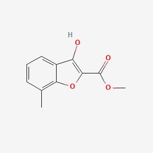 molecular formula C11H10O4 B11780112 Methyl 3-hydroxy-7-methylbenzofuran-2-carboxylate 