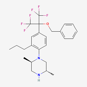 (2R,5S)-1-(4-(2-(Benzyloxy)-1,1,1,3,3,3-hexafluoropropan-2-yl)-2-propylphenyl)-2,5-dimethylpiperazine