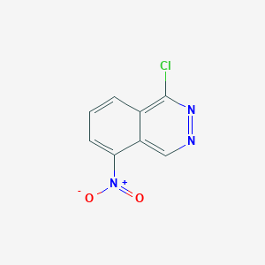 molecular formula C8H4ClN3O2 B11780192 1-Chloro-5-nitrophthalazine 