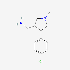 (4-(4-Chlorophenyl)-1-methylpyrrolidin-3-yl)methanamine