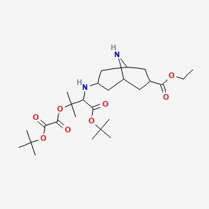 molecular formula C26H44N2O8 B11780335 4-(tert-Butoxy)-3-((7-(ethoxycarbonyl)-9-azabicyclo[3.3.1]nonan-3-yl)amino)-2-methyl-4-oxobutan-2-yl tert-butyl oxalate 