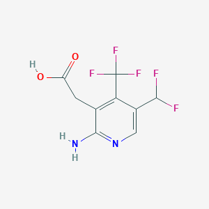 2-(2-Amino-5-(difluoromethyl)-4-(trifluoromethyl)pyridin-3-yl)acetic acid