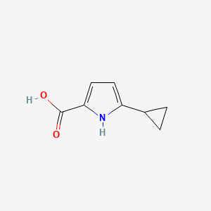 molecular formula C8H9NO2 B11780356 5-Cyclopropyl-1H-pyrrole-2-carboxylic acid 