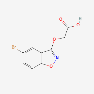 molecular formula C9H6BrNO4 B11780398 2-((5-Bromobenzo[d]isoxazol-3-yl)oxy)acetic acid 