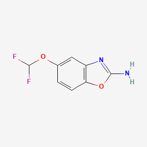 molecular formula C8H6F2N2O2 B11780420 5-(Difluoromethoxy)benzo[d]oxazol-2-amine 