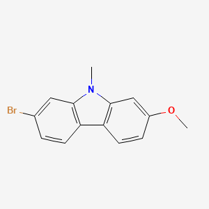 molecular formula C14H12BrNO B11780456 2-Bromo-7-methoxy-9-methyl-9H-carbazole 