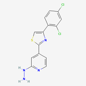 4-(2,4-Dichlorophenyl)-2-(2-hydrazinylpyridin-4-yl)thiazole