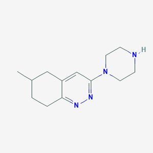 molecular formula C13H20N4 B11780468 6-Methyl-3-(piperazin-1-yl)-5,6,7,8-tetrahydrocinnoline 