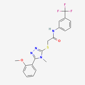 2-((5-(2-Methoxyphenyl)-4-methyl-4H-1,2,4-triazol-3-yl)thio)-N-(3-(trifluoromethyl)phenyl)acetamide