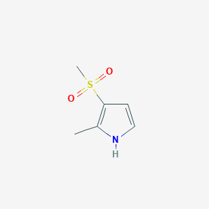 molecular formula C6H9NO2S B11780511 2-Methyl-3-(methylsulfonyl)-1H-pyrrole 