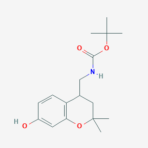 tert-Butyl ((7-hydroxy-2,2-dimethylchroman-4-yl)methyl)carbamate