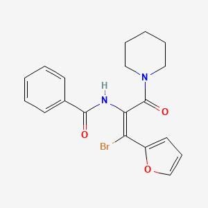 (Z)-N-(1-Bromo-1-(furan-2-yl)-3-oxo-3-(piperidin-1-yl)prop-1-en-2-yl)benzamide