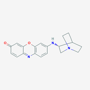 molecular formula C19H19N3O2 B11780619 (R)-7-(Quinuclidin-3-ylamino)-3H-phenoxazin-3-one 