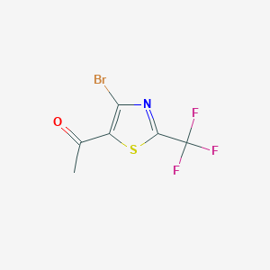 molecular formula C6H3BrF3NOS B11780629 1-(4-Bromo-2-(trifluoromethyl)thiazol-5-yl)ethanone CAS No. 1643140-09-3