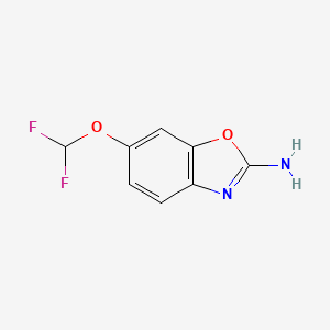 molecular formula C8H6F2N2O2 B11780639 6-(Difluoromethoxy)benzo[d]oxazol-2-amine 