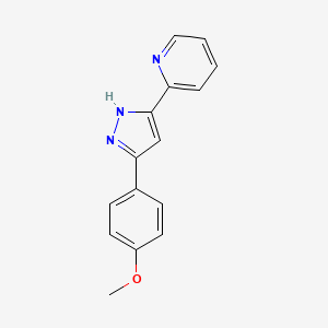 2-(3-(4-Methoxyphenyl)-1H-pyrazol-5-yl)pyridine