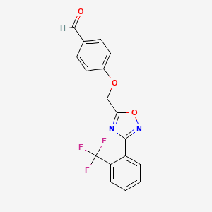 4-((3-(2-(Trifluoromethyl)phenyl)-1,2,4-oxadiazol-5-yl)methoxy)benzaldehyde