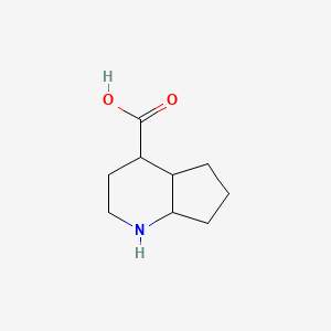 molecular formula C9H15NO2 B11780775 Octahydro-1H-cyclopenta[b]pyridine-4-carboxylic acid 