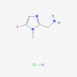 molecular formula C5H9ClFN3 B11780785 (5-Fluoro-1-methyl-1H-imidazol-2-yl)methanamine hydrochloride 