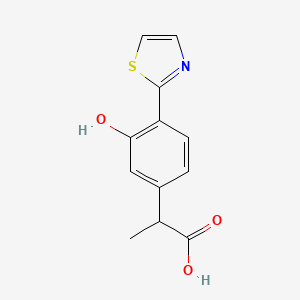 molecular formula C5H7N3O2 B1178079 2-[3-Hydroxy-4-(thiazol-2-yl)phenyl]propionic Acid CAS No. 132483-56-8