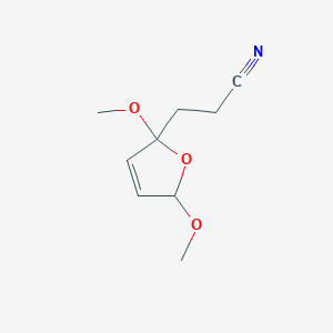 3-(2,5-Dimethoxy-2,5-dihydrofuran-2-yl)propanenitrile