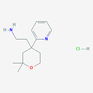 2-(2,2-Dimethyl-4-(pyridin-2-yl)tetrahydro-2H-pyran-4-yl)ethanamine hydrochloride