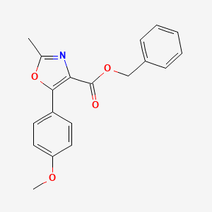 molecular formula C19H17NO4 B11780861 Benzyl 5-(4-methoxyphenyl)-2-methyloxazole-4-carboxylate 