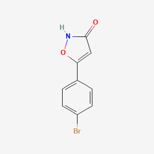 molecular formula C9H6BrNO2 B11780885 5-(4-Bromophenyl)isoxazol-3-ol 