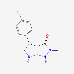 4-(4-Chlorophenyl)-2-methyl-2,4,5,6-tetrahydropyrrolo[2,3-c]pyrazol-3-ol