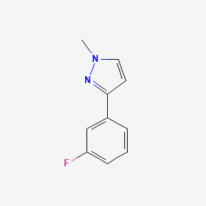 molecular formula C10H9FN2 B11780907 3-(3-Fluorophenyl)-1-methyl-1H-pyrazole 