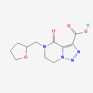 4-Oxo-5-((tetrahydrofuran-2-yl)methyl)-4,5,6,7-tetrahydro-[1,2,3]triazolo[1,5-a]pyrazine-3-carboxylicacid