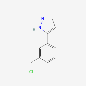 3-(3-(Chloromethyl)phenyl)-1H-pyrazole