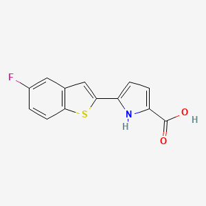 molecular formula C13H8FNO2S B11781017 5-(5-Fluorobenzo[b]thiophen-2-yl)-1H-pyrrole-2-carboxylic acid 