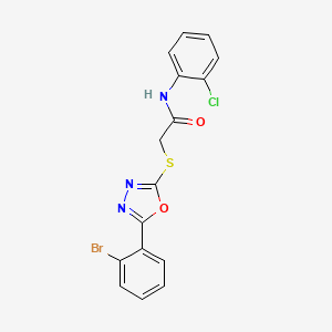 2-((5-(2-Bromophenyl)-1,3,4-oxadiazol-2-yl)thio)-N-(2-chlorophenyl)acetamide